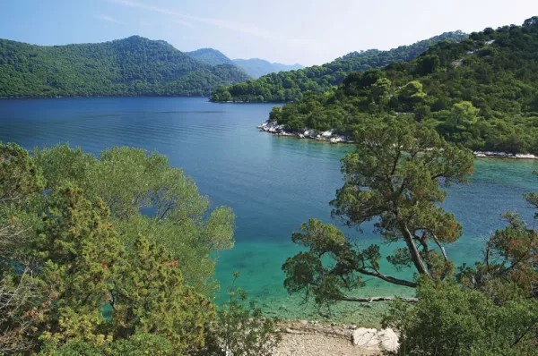 The beautiful island of Mljet in the Adriatic Sea.