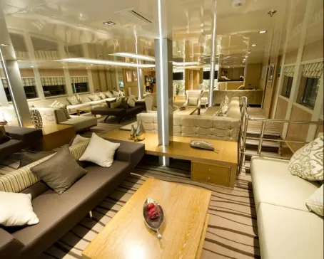 Relax in the lounge aboard the Variety Voyager.