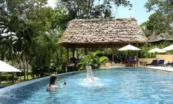 Play around in the pool at the Lodge at Chaa Creek