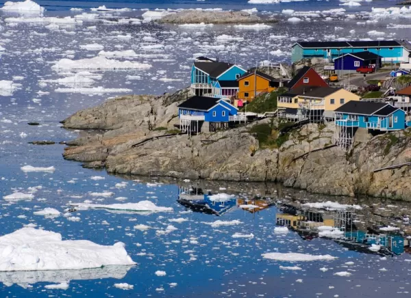 Fishing village in the arctic