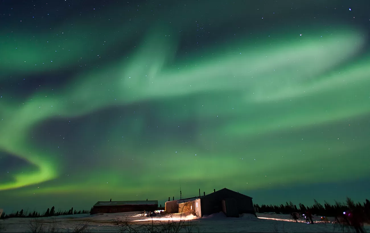 View the famed Northern Lights from Arctic Kingdom's Newborn Polar Bear Cub Lodge