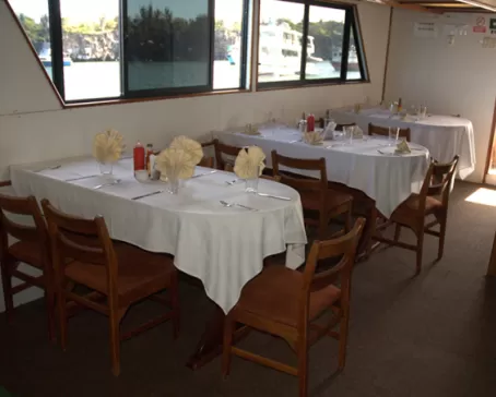 Dining area aboard the Darwin.