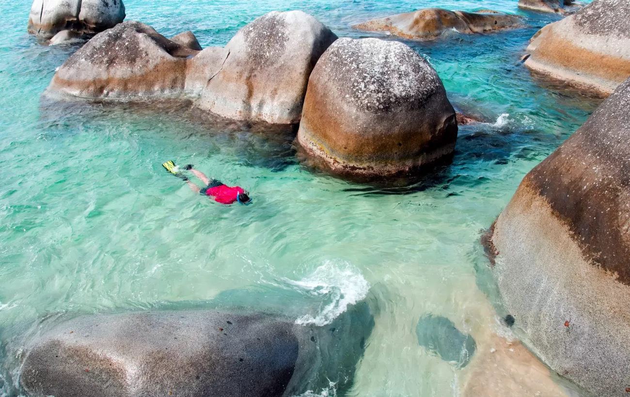Snorkel in the Baths of the Virgin Islands