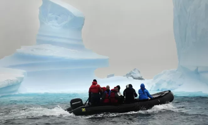 Enjoy a zodiac tour through the icebergs.
