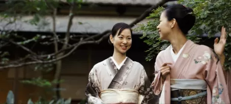 Local Japanese woman in traditional dress.