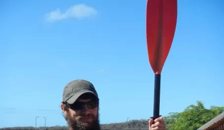 Matt preps for kayaking
