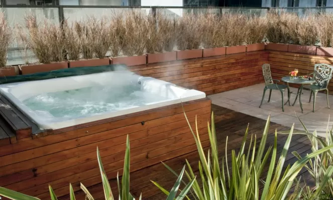 Relax in the rooftop jacuzzi and enjoy the view.