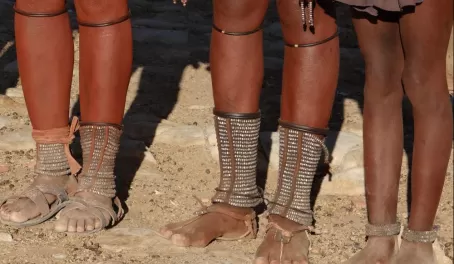 Traditional footwear of the local people of Africa