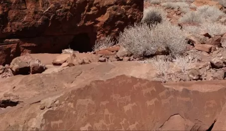 Ancient drawings in Namibia