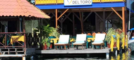 The Bocas Del Toro sits on the water