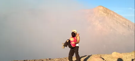 Engaged on top of Telica volcano! Janani said YES!