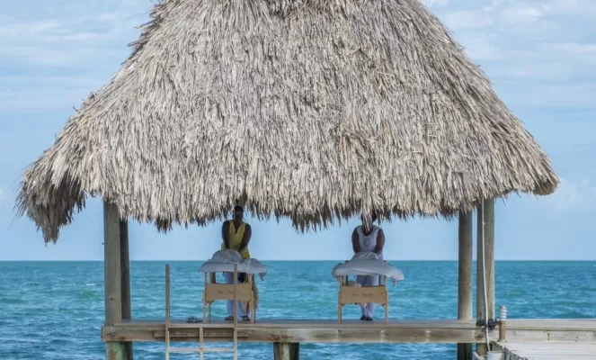 Enjoy a massage near the sea at Almond Beach Resort & Spa