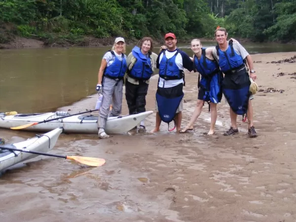 Kayak group in the Amazon