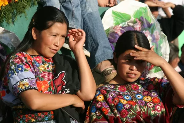 Bystanders watch the Kite Festival of Guatemala