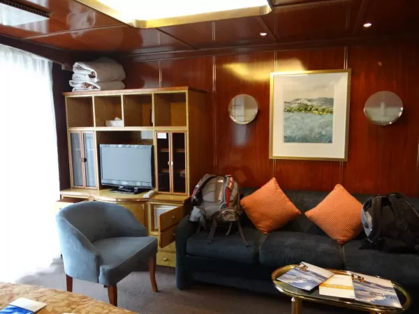 Another view of our suite on the Sea Spirit in Ushuaia.