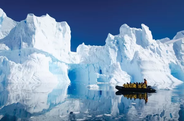 Explore Antarctica by zodiac and get close to impressive iceburgs