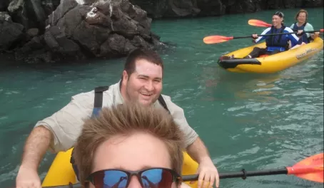 Kayaking around Santa Cruz