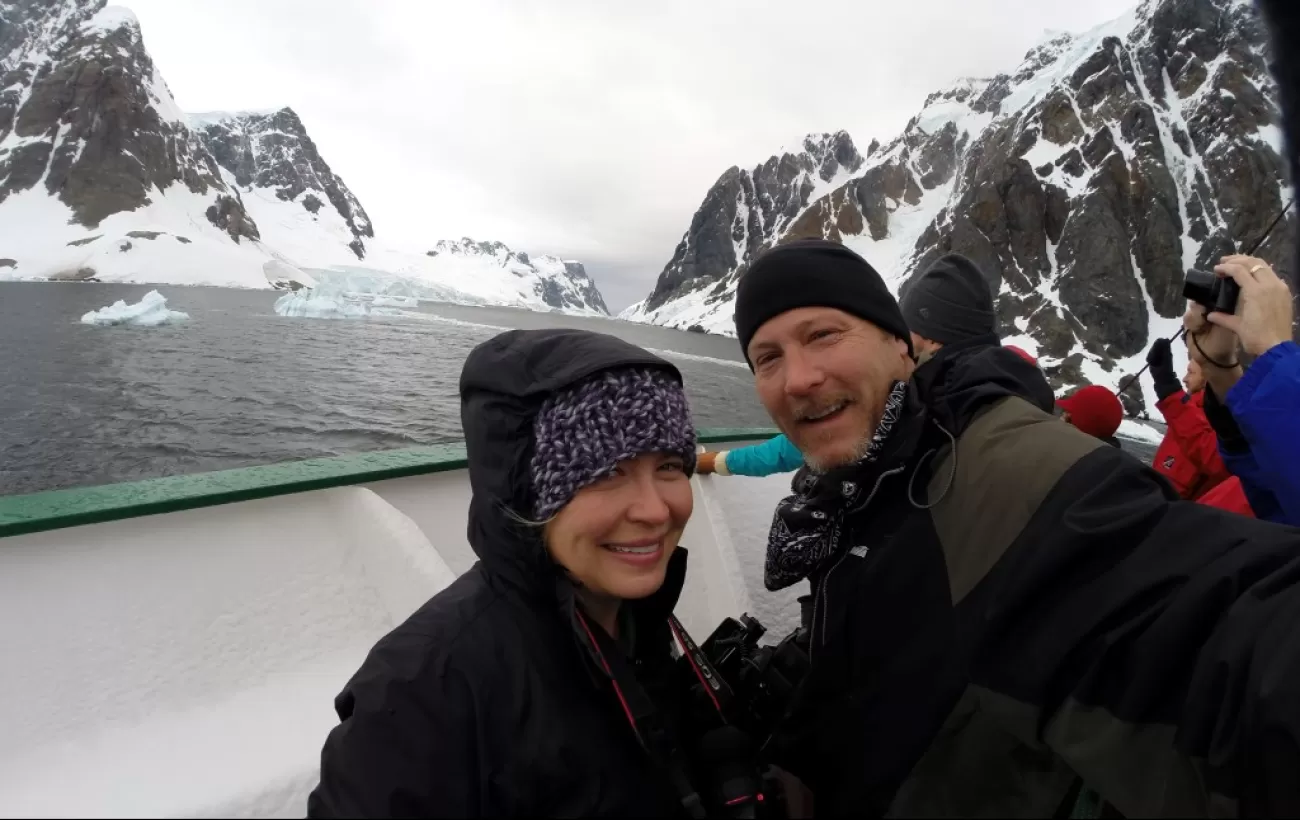 Nik & Dusty are in awe of Antarctica