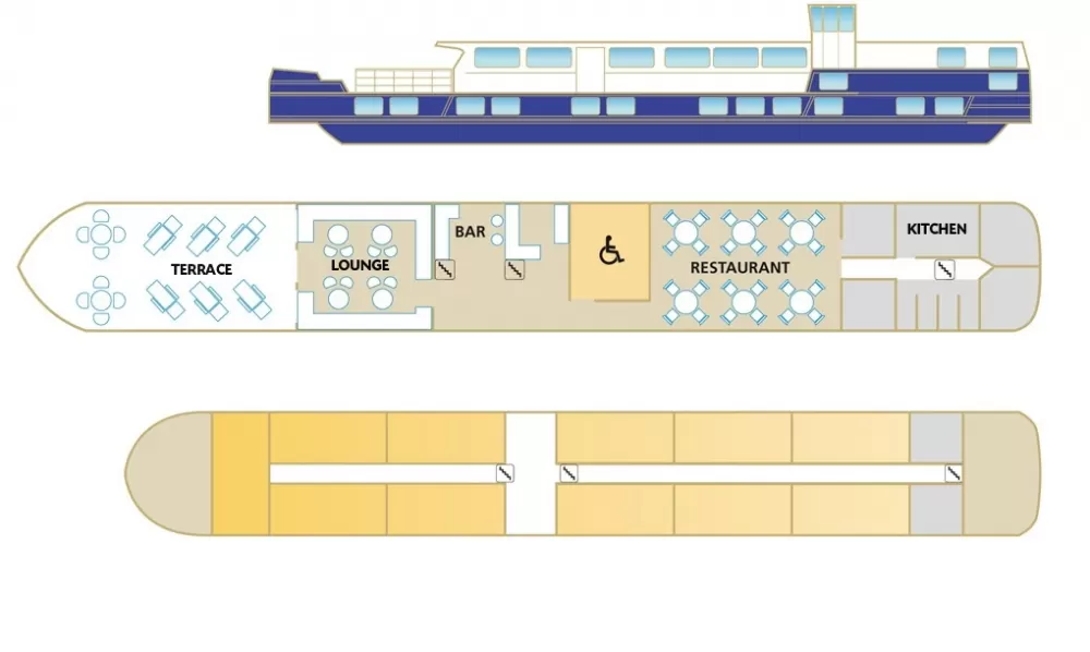 Deck plans of the MS Madeleine