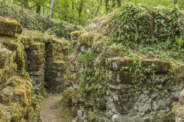 German trench ruins in Vauquois France