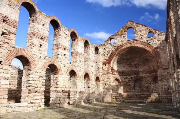 Ruins of Byzantine church in Nesebar, Bulgaria