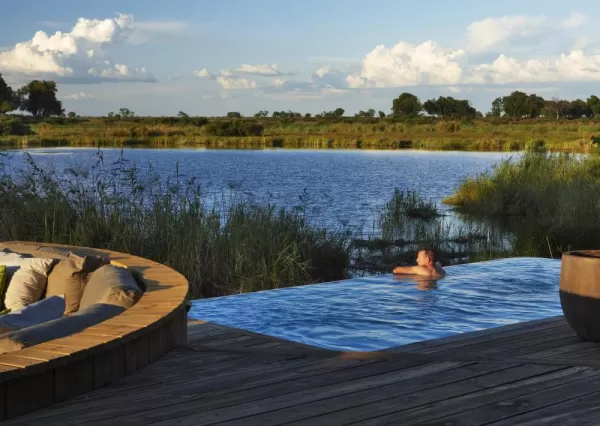 Your private plunge pool overlooks the delta