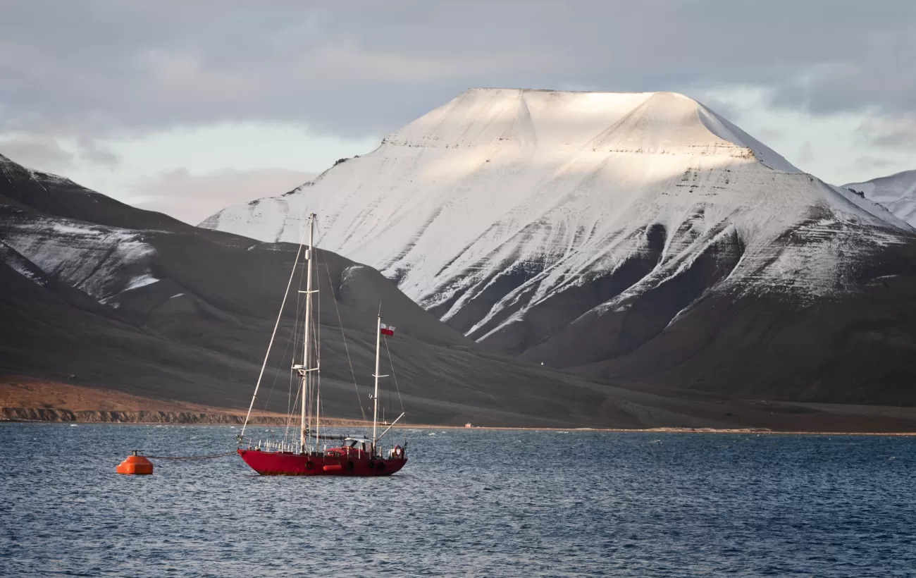 Sailboat in Svalbard, Norway