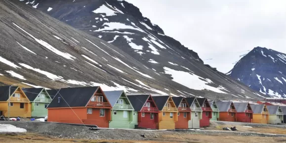 Colorful homes in Longyearbyen, Svalbard