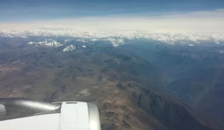Flying to Lima, Andes below