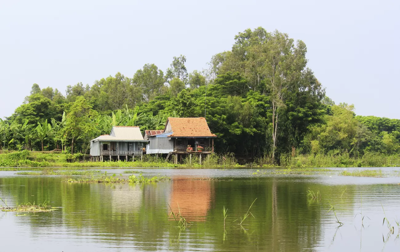 Typical countryside house in Vietnam