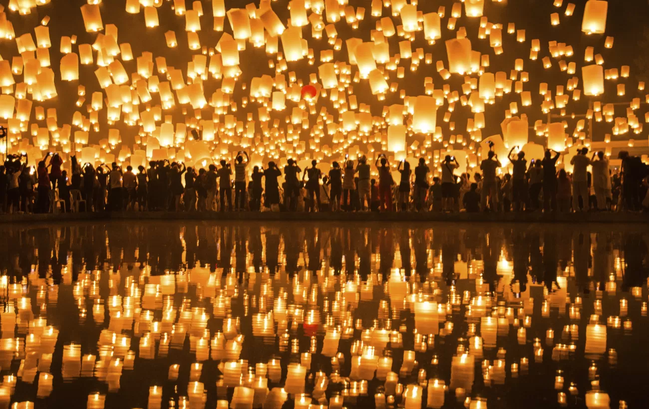 Loi Krathong lantern festival in Thailand