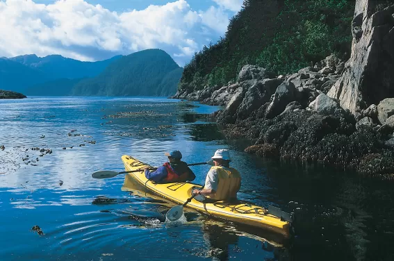 Kayaking the Alaskan waters