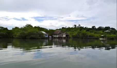homes on the water around Bocas del Toro
