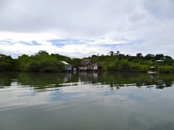 homes on the water around Bocas del Toro