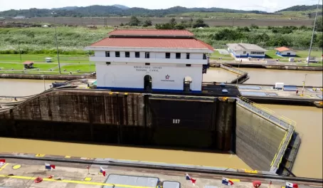 Miraflores Locks in the Panama Canal
