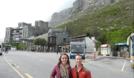 At the base of the Cable Car at Table Mountain