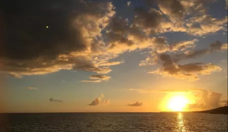 Beautiful sunset in the Bahamas