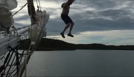 Jumping off the Liberty Clipper